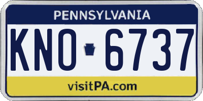 PA license plate KNO6737