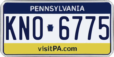 PA license plate KNO6775