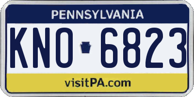 PA license plate KNO6823