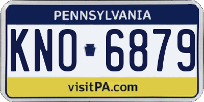 PA license plate KNO6879