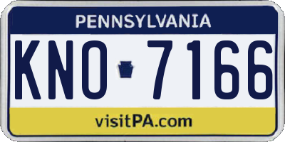 PA license plate KNO7166