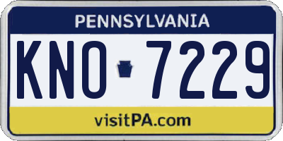PA license plate KNO7229