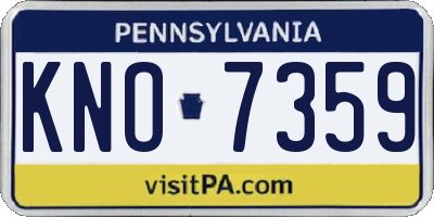 PA license plate KNO7359