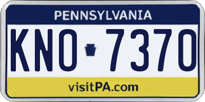 PA license plate KNO7370