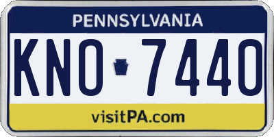 PA license plate KNO7440