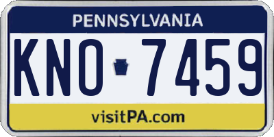 PA license plate KNO7459
