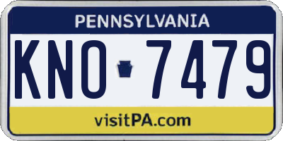 PA license plate KNO7479