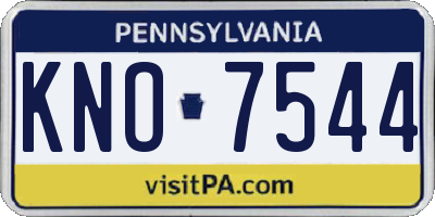 PA license plate KNO7544