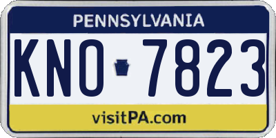 PA license plate KNO7823