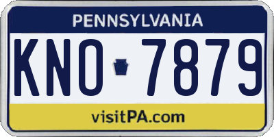 PA license plate KNO7879