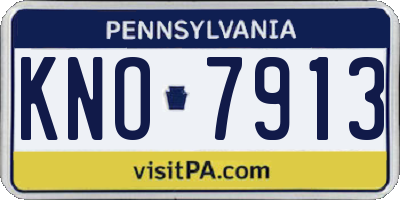 PA license plate KNO7913