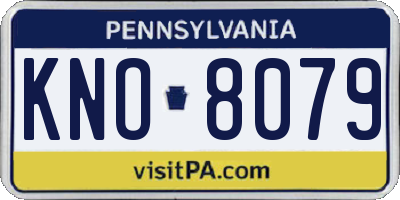 PA license plate KNO8079