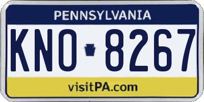 PA license plate KNO8267