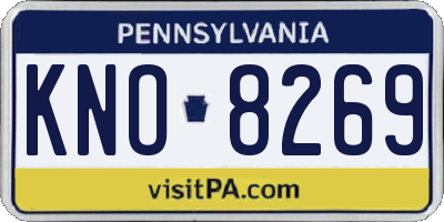 PA license plate KNO8269