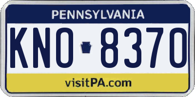 PA license plate KNO8370