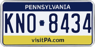 PA license plate KNO8434
