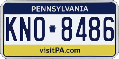 PA license plate KNO8486