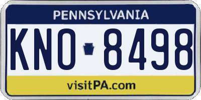 PA license plate KNO8498