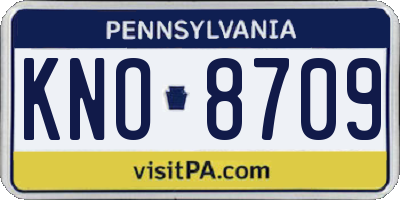 PA license plate KNO8709