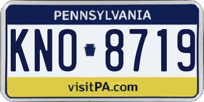PA license plate KNO8719