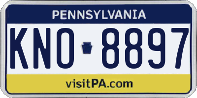 PA license plate KNO8897