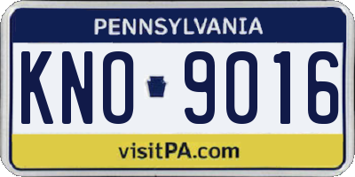 PA license plate KNO9016