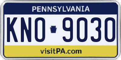 PA license plate KNO9030