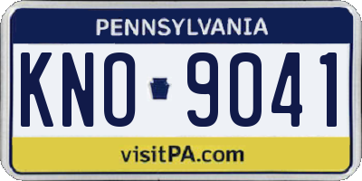 PA license plate KNO9041