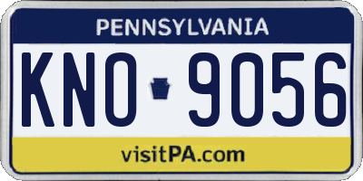 PA license plate KNO9056