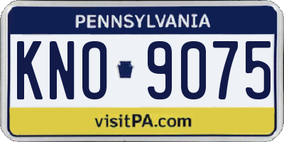 PA license plate KNO9075