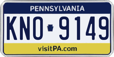 PA license plate KNO9149