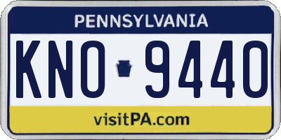 PA license plate KNO9440