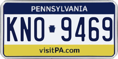 PA license plate KNO9469