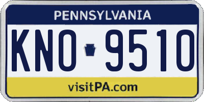 PA license plate KNO9510