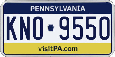 PA license plate KNO9550