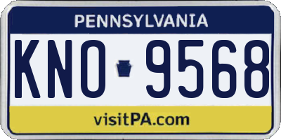 PA license plate KNO9568