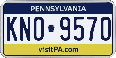 PA license plate KNO9570