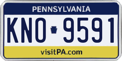 PA license plate KNO9591