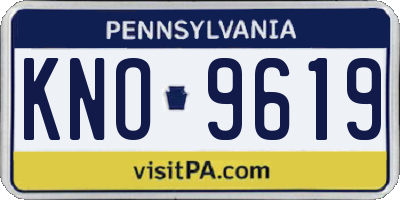 PA license plate KNO9619