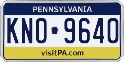 PA license plate KNO9640