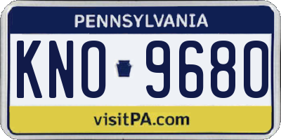 PA license plate KNO9680