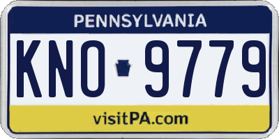 PA license plate KNO9779