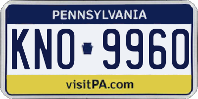 PA license plate KNO9960