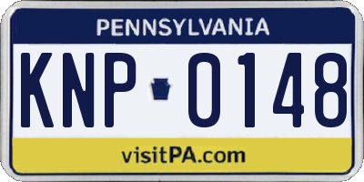PA license plate KNP0148