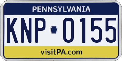 PA license plate KNP0155