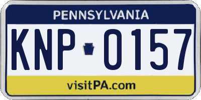 PA license plate KNP0157