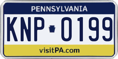 PA license plate KNP0199