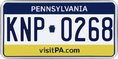 PA license plate KNP0268
