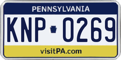 PA license plate KNP0269