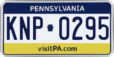 PA license plate KNP0295